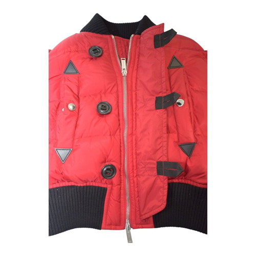 DSQUARED2 Misty Mountains Red Puffer Bomber Jacket IT 46