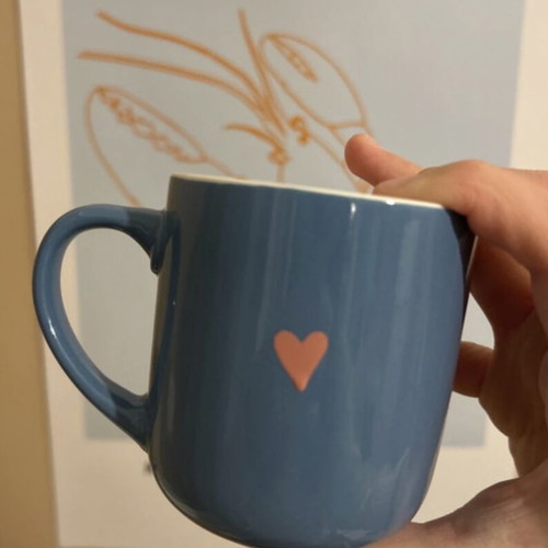 Hand-painted mug new with More Espresso Less Depresso design