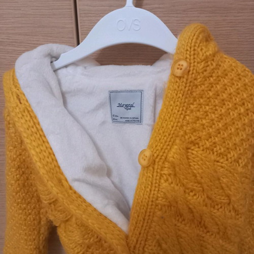 Mayoral jacket used 12-18 months with velour lining