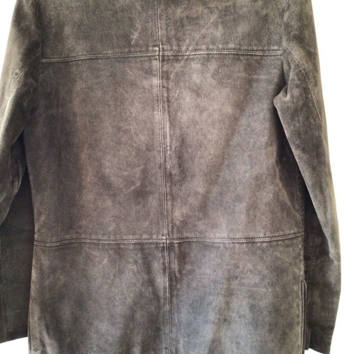 Suede jacket medium brown used, size M