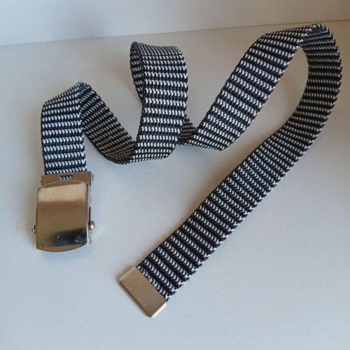 6 Unisex belts with metal buckles, adjustable, multicolor