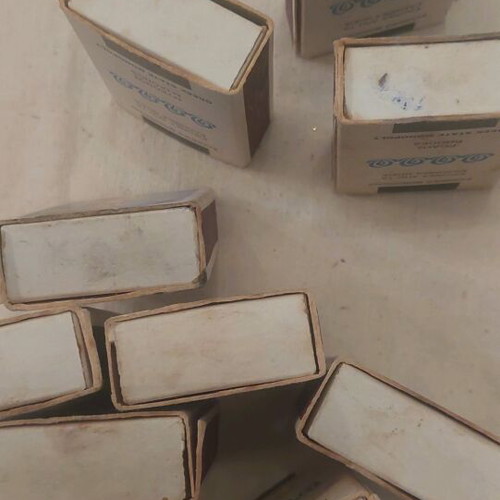 Empty Greek Monopoly matchboxes used, set of 9, "Greek Islands" series