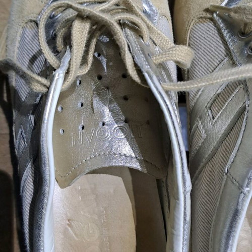 Hogan sneakers suede and fabric size 36 refurbished beige/silver