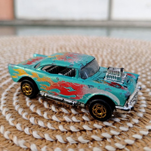 Majorette Chevy '57 Gasser toy car used, vintage 1:64 scale