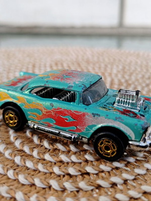 Majorette Chevy '57 Gasser toy car used, vintage 1:64 scale