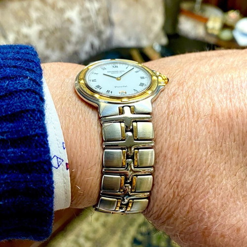 Raymond Weil Parsifal 18k gold automatic watch 36 mm used