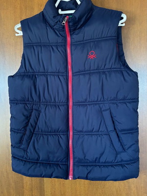 Children's puffer vest United Colors of Benetton blue like new