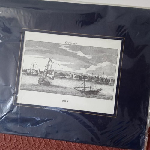 Kos engraving new with black passepartout