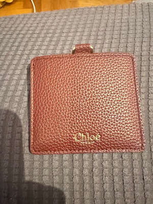 Chloe compact mirror new in brown leather case