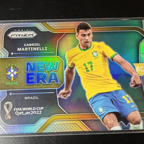 2022 Panini Prizm World Cup Gabriel Martinelli New Era Silver Prizm RC card