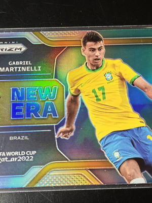 2022 Panini Prizm World Cup Gabriel Martinelli New Era Silver Prizm RC card