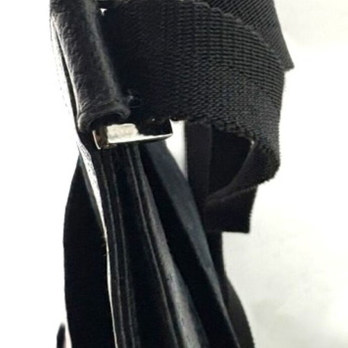 Gucci Vintage Black GG Monogram Flat Messenger Bag like new