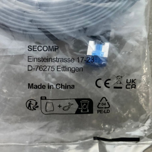 Value FTP Patch Cord Cat 6A Flat 3m new, black
