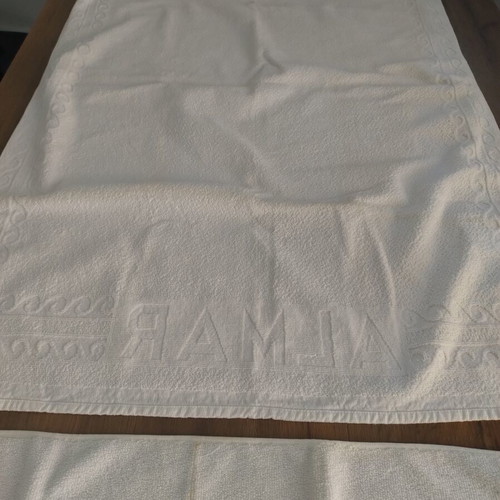 Towel set pack with 1 body towel and 3 face towels, cotton, unused
