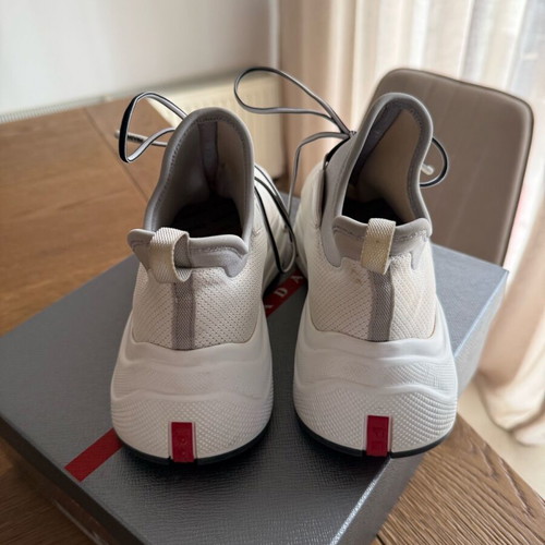 Prada sneakers used, size 37, white with stain
