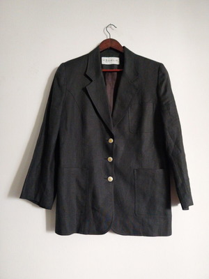 Fidele women's linen jacket like new, size L, black