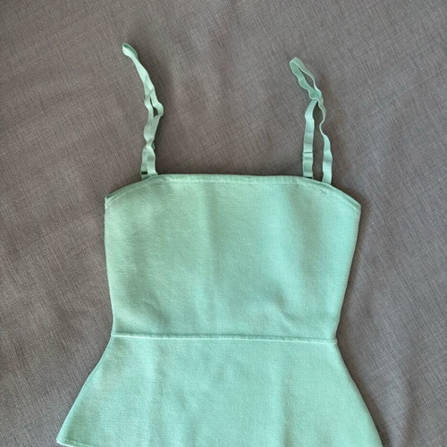 Zara knitted top with straps new, size XS, green