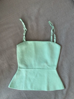 Zara knitted top with straps new, size XS, green