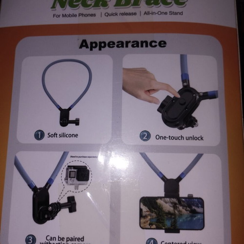 Smartphone and Action Camera Neck Brace POV Mount Holder new