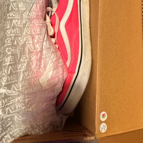 Vans Old Skool sneakers like new, neon pink and white, size 40.5