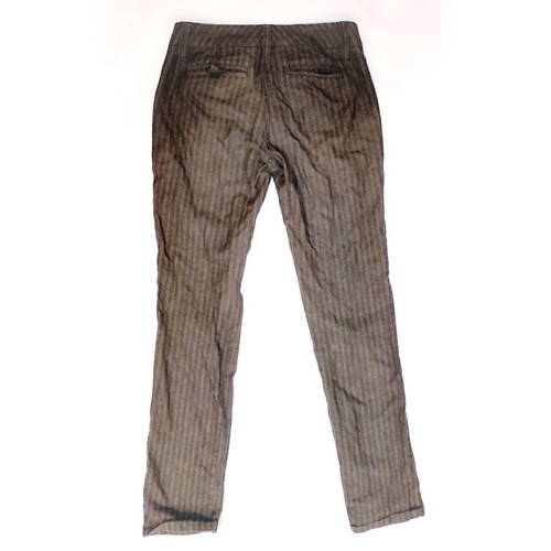 Attrattivo pinstripe brown low rise trousers used, XS-S
