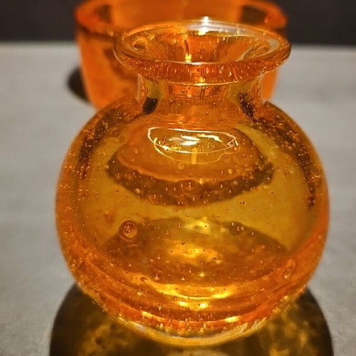 Fidrio glass set with extra orange pot