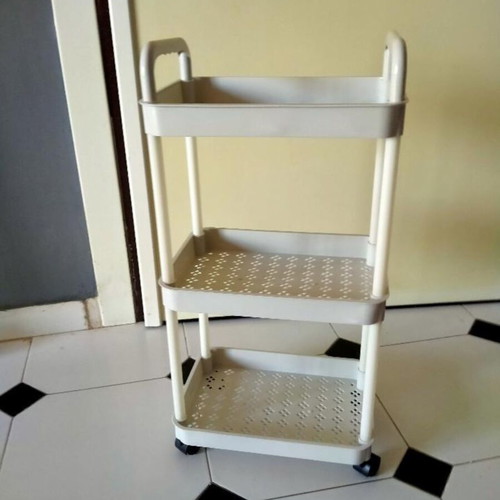 Shelf unit 3-tier with wheels new in box