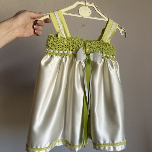 Vanilla Magnolia Boutique Baby Dress 12-18 Months Handmade