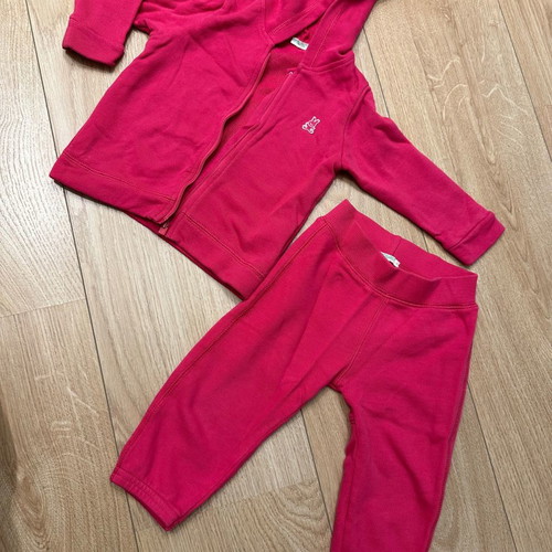 Benetton tracksuit set for girl used, pink, 6-12 months