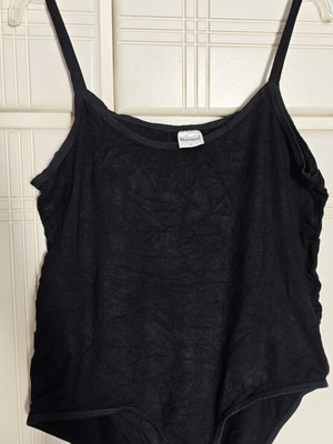Black bodysuit with straps like new, cotton, sizes M and L