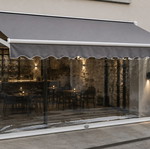 Electric awning with remote control, grey