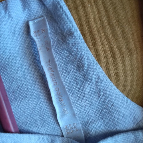Zara mini dress baby blue S cotton like new with built-in shorts