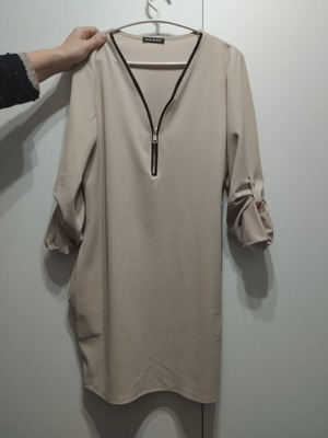 Long blouse for leggings like new, beige, size M