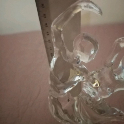 Vintage crystal figurine of two dancers like new