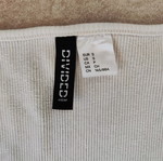 H&M ribbed corset-style blouse, white, size S