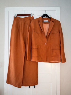 Vassia Kostara suit, small, autumn color