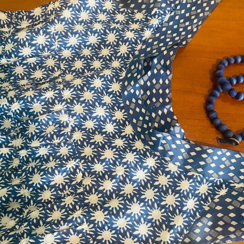 Velvet silk dress, boho style, size S