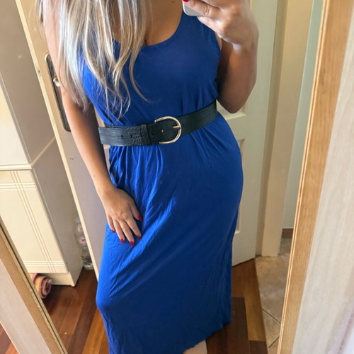 Maxi dress blue electric H&M like new, size Large