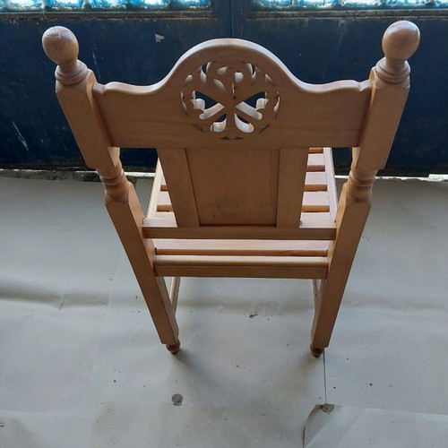 Wooden carved church chair new