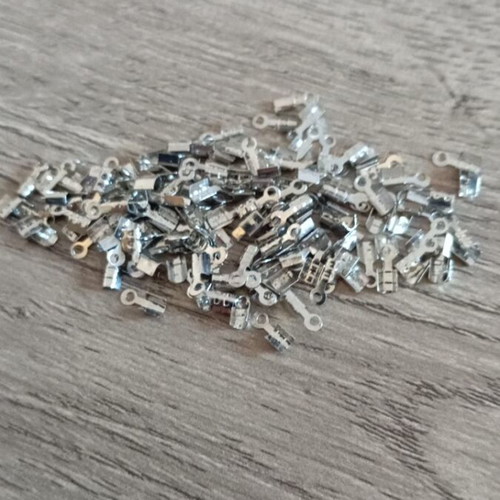 Metal terminals 3mm silver, new, 158 pcs