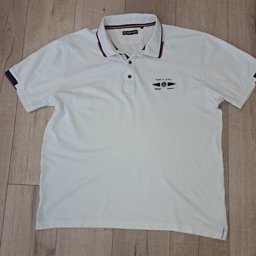 Navy Sail polo shirt like new, men's 4XL, white