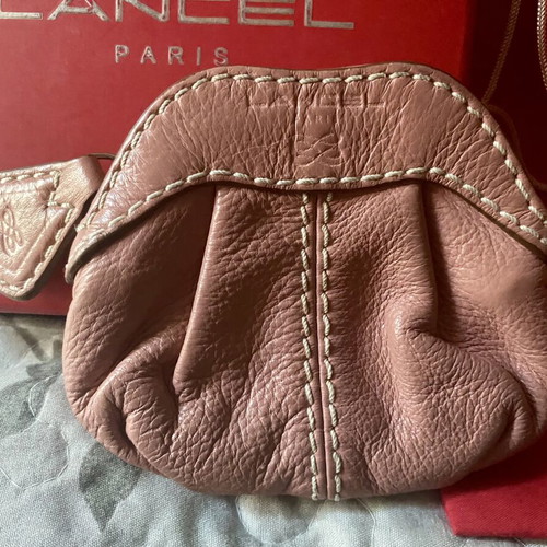 Lancel Gousset leather coin wallet with box and dustbag