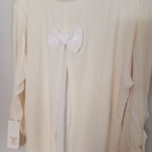 Women's blouse with rhinestone details and bow