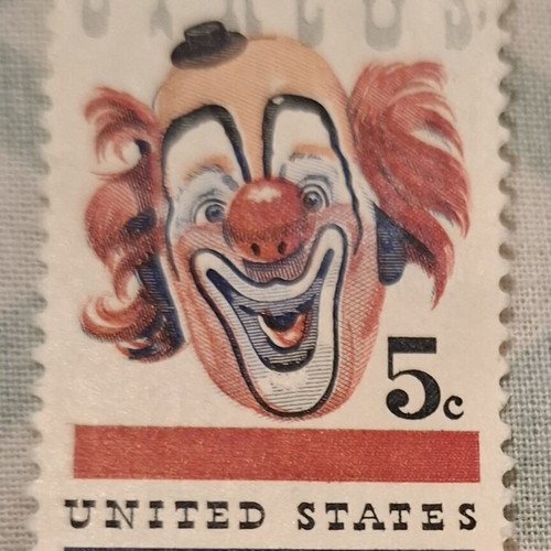 American Circus Stamp 1966 used, Lou Jacobs 5c
