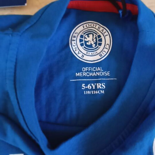 Rangers kids T shirt size 5-6 years blue new with tags