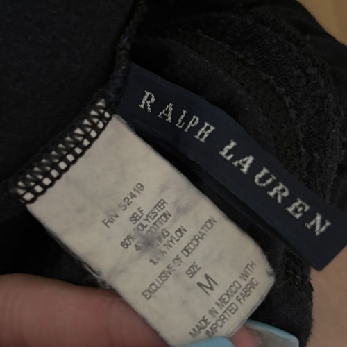 Ralph Lauren terry dress M like new, black, halter neck