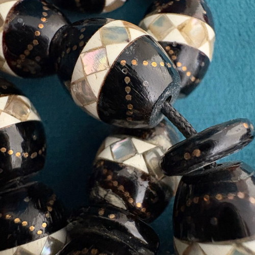 Komboloi from Yiousouri (black coral) like new with 33 beads