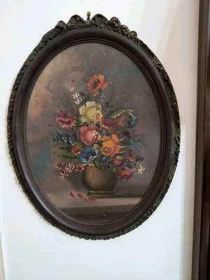 Canvas painting like new, diameter 35cm