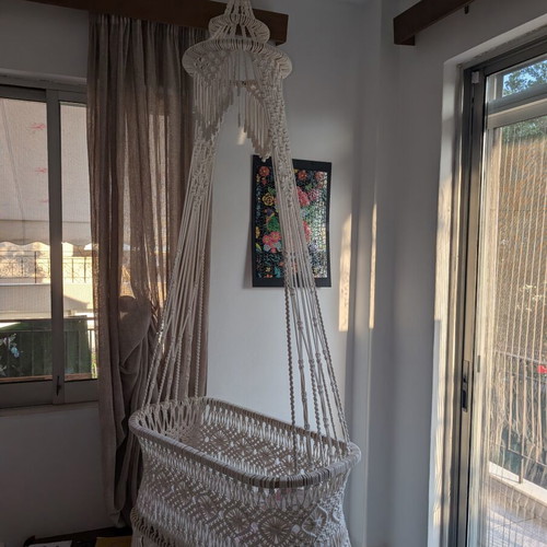 Decorative Hanging Baby Cradle with Mattress, New