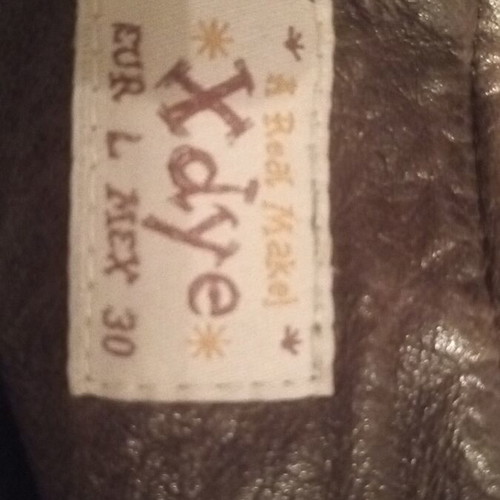 Leather jacket retro used, brown, small size